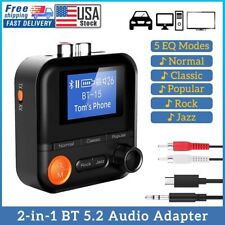 Wireless Bluetooth 5.2 Receiver Transmitter HiFi Stereo AUX RCA Audio Adapter US picture