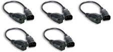 5x 1FT IEC320 C14 to NEMA 5-15R 125V AC 10A 10 Amp Monitor PC Power Cord Cable picture