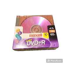 MAXELL COLOR DVD-R 10 PACK 4.7GB 120 MIN BRAND NEW FACTORY SEALED picture