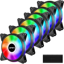 upHere 5V 6-Pack 120mm Silent PWM Intelligent Control 5V Addressable RGB Fan ... picture
