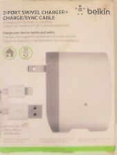 Belkin 2-Port Swivel Charger+ Charge/Sync Cable 20 Watt 1.2M/4ft for iPhone 5 iP picture