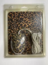 Vintage Cheetah Animal Print Computer Mouse with Pad L-1201 - NEW picture