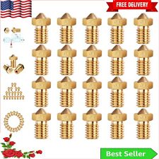 Universal M6 Brass Nozzle 0.4mm for 3D Printers - Pack of 20 Filament Extruders picture