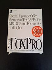 Microsoft FoxPro Special Upgrade Offer For Users Of FoxBASE+ for MS-DOS and... picture