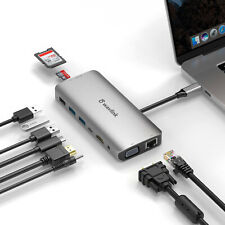 WAVLINK 10 in 1 USB C Hub 87W PD Charging 4K HDMI 2K VGA USB 3.1 USB 2.0 RJ45 picture