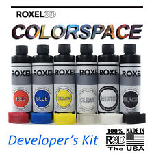ROXEL3D - COLORSPACE Developer's Kit - 180 g ech Red Ylw Blu Blk Wht & Clr resin picture