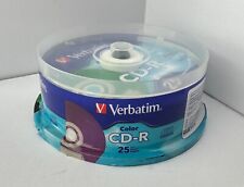 25-Pack Verbatim CD-R 52x Discs in Multi-Colors #98433 - Warehouse Closeout picture