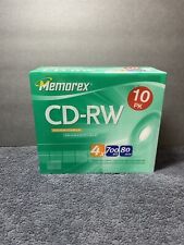 Memorex CD-RW 10 Pk Rewritable Compact Discs,700MB 80 MIN,  NEW, SEALED  picture