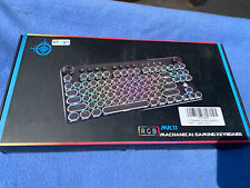 Stoga MK11 RGB Chrome Retro Gaming Keyboard blacklit wired/wireless- NEW picture