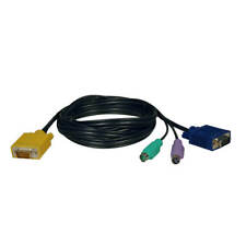 Tripp Lite P774-006 KVM Cable 6 ft HD-15 VGA Male 2 Mini-DIN PS/2 Keyboard Mouse picture