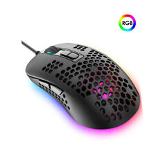 Ultralight Wired Ergonomic Gaming Mouse RGB Backlit Lightweight Honeycomb Shell picture
