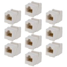10pcs White Cat6 RJ45 Tool Less Keystone Jack for Solid Ethernet Network Cables picture