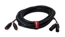 Audio Cable 32 10/12ft XLR 3 Pin 2x Plug To 2x Socket Aux Adapter IN Black picture
