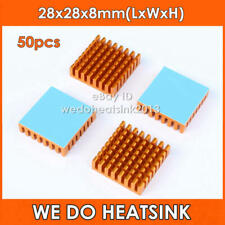 50pcs Gold 28x28x8mm Aluminum WE DO Heatsink With Thermal Tape picture