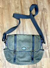 Vintage Fossil Canvas Leather Distressed Messenger Crossbody Laptop Computer Bag picture