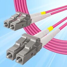 OM4 LC to LC Fiber Patch Cable Multi-Mode Jumper Duplex 50/125μm LSZH 1 Meters picture