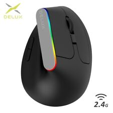 Delux M618C RGB Ergonomic Vertical Office Gaming Wireless Mouse Mice for PC picture