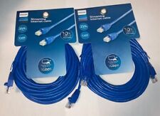 2-Pack Cat 6 Ethernet Cable 25 ft 1 Gbps 250 MHz High Speed Internet Philips NEW picture