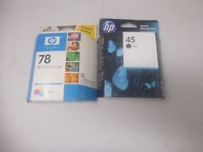 Genuine HP 45 & 78 Ink Cartridges Combo Pack: Black & Tri-Color New Unopened Box picture