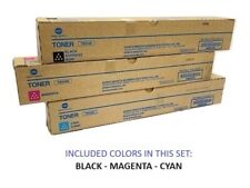 **NEW OEM** Konica Minolta TN-619 Color Toner Set of 3 COLORS Cyan Magenta Black picture