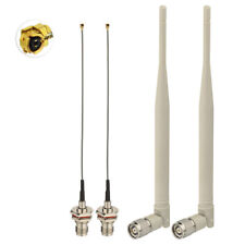 2.4GHz 5dBi RP-TNC Male WiFi Antenna with IPX U.PL Cable 2-Pack for Linksys picture