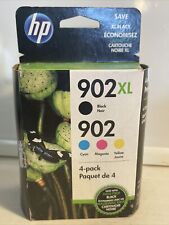 HP 902XL 902 Black And Tricolor Combo 4 Pack Genuine HP EXP Jan 2023 picture