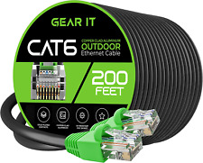 GearIT Cat6 Outdoor Ethernet Cable 200 Feet CCA Copper Clad Waterproof Direct picture