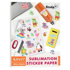 Koala Sublimation Sticker Paper Waterproof Matte White 25 Sheets 8.5x11 Outdoors picture