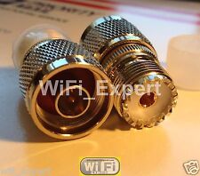 N Male Plug to UHF SO239 Female Jack RF Connector Adapter USA picture