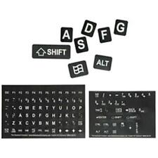 The Keyboard Company 117 0097 Large Print Keyboard Stickers- Black-white picture