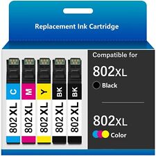 5PK Compatible Ink Cartridges T802XL 802 XL for WF-4720 WF-4730 WF-4734 Printer picture