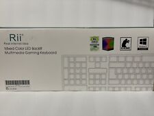 New Rii RK100+ Mixed Color LED 3 Color Backlit Multimedia Gaming Keyboard picture