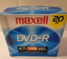 Maxell DVD-R Data & Video 20 Pack NEW SEALED Blank Dvd Discs 4.7Gb 16x 120min picture
