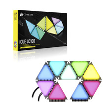 CORSAIR iCUE LC100 Case Accent Lighting Panels Mini Triangle 9x Tile Starter Kit picture