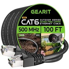 GearIT Cat6 Outdoor Ethernet Cable (100ft) 23AWG Pure Copper, FTP, LLDPE, Waterp picture