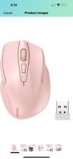 Wireless Mouse, 2.4GHz Ergonomic Computer Mouse, Portable Cordless Mice, Pink picture