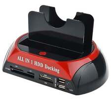 All In One Docking Station USB Dual-Bay Hard Drive Reader 2.5