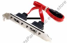 In~Out Dual eSATA/External Sata Port/Jack Bracket/back Expansion Slot Wire/Cord picture