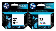 GENUINE HP 27 HP 28 Ink Cartridge 2-Pack for Deskjet 3320 3420 3425 3520 picture