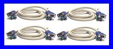 Lot of 4 CPS2-6A Genuine AVOCENT CYBEX Switchview DELL HP 6FT KVM SWITCH Cables picture