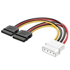 6-Inch SATA Serial ATA Splitter Power Cable 1 x 5.25 to Two 2 15-Pin SATA  picture