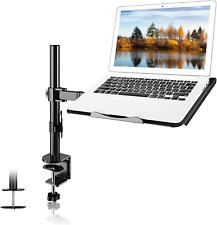 Single Laptop Notebook Desk Mount with Tray for 13-27 Inch Computer Screen, Full picture