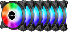 UpHere 5V 6-Pack 120mm Silent Intelligent Control 5V Addressable RGB Fan Sync, picture