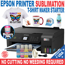 Epson Tank Printer with Sublimation ink Heat Transfer Plus DTF T- Shirt Starte. picture