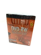 Genuine Sony DVD+RW 120 Min 4.7 GB 1x /4x 10 Pack ~ New picture