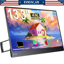 EVICIV 13.3 Inch 4K Portable Monitor 1500:1 Screen for Laptop PC Mac PS5 Xbox US picture