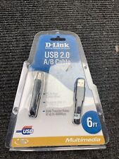 New D-Link DUB-C2AB USB 2.0 A/B Cable 6FT  picture