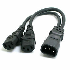 Cablecy IEC 320 Single C14 to Dual C13 Short Power Y Type Splitter Adapter Cord picture