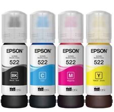  2 of each color - Epson T522 Black/Cyan/Magenta/Yellow Refill Ink Bottle Kit picture