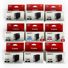 Canon Maxify 1200 Ink Cartridge Black Cyan Magenta Lot of 9 - Genuine Brand New picture